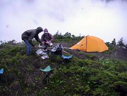 Our high-Mountain Lake camp